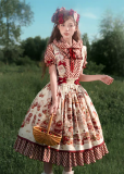 WF - Tinned Tomatoes - Countryside Sweet Lolita OP Dress, Salopettes, Skirt, Blouse and Accessories