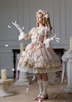 Bolicherry - Eternal Heart - Gorgeous Elegant Tea Party Princess Wedding Classic Lolita JSK Full Set