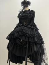 Nightingale Girl - The Taboo of Immortality - Gorgeous Gothic Lolita Blouse, Skirt, Corset Overskirt and Hat