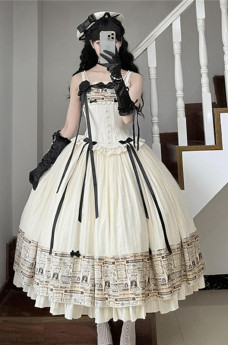 Tianjingwu - Letter from London - Prom Homecoming Birthday Party Tea Party Princess Classic Rococo Lolita JSK