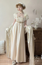 PearlFawn of FiFi - Austin Angel's Wings - Retro Empire Classic Lolita OP Dress and Accessories