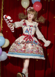 Urtto - Flower Street Parade - Lovely Circus Sweet Lolita JSK, Blouse, Sash and Hat