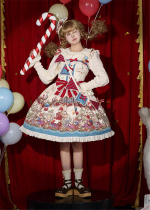 Urtto - Flower Street Parade - Lovely Circus Sweet Lolita JSK, Blouse, Sash and Hat