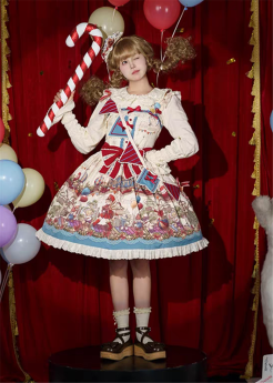 Urtto - Flower Street Parade - Lovely Circus Sweet Lolita JSK, Blouse, Sash and Hat