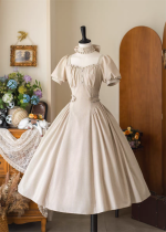 Forest Wardrobe - Forest Forest - Elegant Vintage Cotton Casual Classic Lolita OP Dress and Petticoat