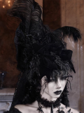Blood Supply - Day of Mourning - Gorgeous Halloween Gothic Lolita Hat
