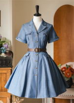 Forest Wardrobe - Western Letters - Retro Cowboy Casual Classic Lolita OP Dress