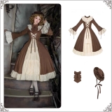 Withpuji - Walnut Box - Vintage Elegant Casual Classic Lolita OP Dress Set