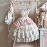 Wedding Poem - Gorgeous Sweet Tea Party Princess Wedding Rococo Lolita JSK, Bonnet and A Bow Tailing
