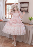 Wedding Poem - Gorgeous Sweet Tea Party Princess Wedding Rococo Lolita JSK, Bonnet and A Bow Tailing
