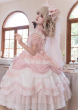 Wedding Poem - Gorgeous Sweet Tea Party Princess Wedding Rococo Lolita JSK, Bonnet and A Bow Tailing