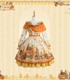 Flowers and Pearl Box - Autumn Harvest in The Wild - Countryside Casual Classic Lolita OP Dress, JSK, Sweater and Apron