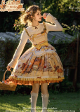 Flowers and Pearl Box - Autumn Harvest in The Wild - Countryside Casual Classic Lolita OP Dress, JSK, Sweater and Apron
