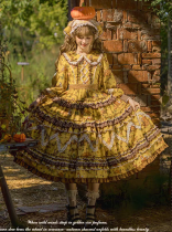 Flowers and Pearl Box - Autumn Harvest in The Wild - Countryside Casual Classic Lolita OP Dress, JSK, Sweater and Apron