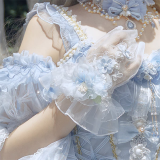 Cat Fairy - A Princess On The Lam - Gorgeous Tea Party Princess Wedding Rococo Sky Blue Lolita Accessories