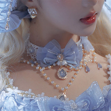 Cat Fairy - A Princess On The Lam - Gorgeous Tea Party Princess Wedding Rococo Sky Blue Lolita Accessories