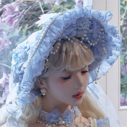 Cat Fairy - A Princess On The Lam - Gorgeous Tea Party Princess Wedding Rococo Sky Blue Lolita Accessories