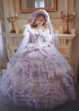 Cat Fairy - A Princess On The Lam - Gorgeous Tea Party Princess Wedding Rococo Lolita JSK with Arm Sleeves (Plus Long Version)