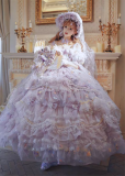 Cat Fairy - A Princess On The Lam - Gorgeous Tea Party Princess Wedding Rococo Lolita JSK with Arm Sleeves (Plus Long Version)