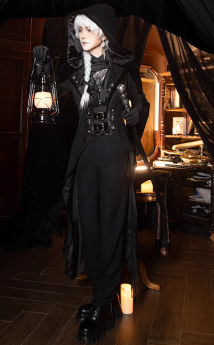 LilithHouse - Ode Tarot - Witch Gothic Ouji Lolita Hoodied Long Jacket