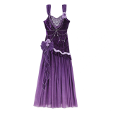 The Designer's Gift  - Mysterious Night Melody - Elegant Retro Birthday Party Prom Classic Lolita JSK and Petticoat