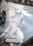 Neverland of the Girl - Silvermoon - Casual Chinese Qi Lolita JSK, Shorts and Apron Set