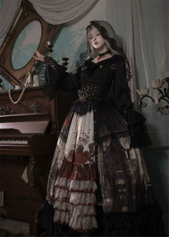 Caged Bird Hotel - Heretic Nun - Plus Size Halloween Gothic Lolita Blouse and JSK