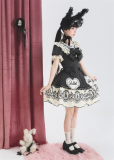 Van Rabbit - Seal Rabbit - Vintage Polka Dot Sweet Lolita OP Dress Set