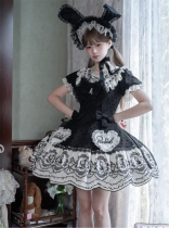 Van Rabbit - Seal Rabbit - Vintage Polka Dot Sweet Lolita OP Dress Set