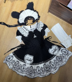 Van Rabbit - Seal Rabbit - Vintage Polka Dot Sweet Lolita OP Dress Set