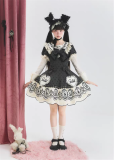 Van Rabbit - Seal Rabbit - Vintage Polka Dot Sweet Lolita OP Dress Set