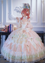HinanaQueena - Butterfly - Gorgeous Hime Rococo Tea Party Princess Wedding Chinese Qi Lolita OP Dress and Accessories
