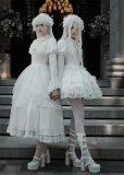 Withpuji - Fallen into Heaven - White Gothic Lolita OP Dress Set