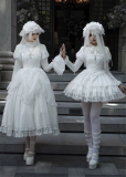 Withpuji - Fallen into Heaven - White Gothic Lolita OP Dress Set