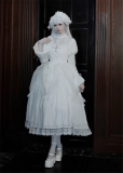 Withpuji - Fallen into Heaven - White Gothic Lolita OP Dress Set