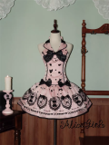 Alice Girl - Brown Sugar Bear - Sweet Lolita Halter JSK Dress, JSK Dress and OP Dress