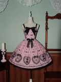 Alice Girl - Brown Sugar Bear - Sweet Lolita Halter JSK Dress, JSK Dress and OP Dress
