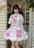 Twins Bear - Frosted Sugar Rabbit - Sweet Lolita Overall Dress and JSK