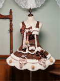 Twins Bear - Frosted Sugar Rabbit - Sweet Lolita Overall Dress and JSK