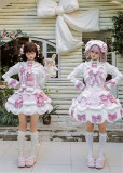 Twins Bear - Frosted Sugar Rabbit - Sweet Lolita Overall Dress and JSK
