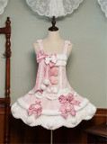 Twins Bear - Frosted Sugar Rabbit - Sweet Lolita Overall Dress and JSK