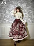 Alice Girl - Pirate Treasure Map - Retro Sweet Classic Lolita Skirt