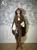 Alice Girl - Pirate Treasure Map - Pirate Embroidery Boystyle Prince Konoda Ouji Lolita Long Cape