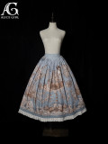 Alice Girl - Pirate Treasure Map - Retro Sweet Classic Lolita Skirt