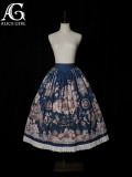 Alice Girl - Pirate Treasure Map - Retro Sweet Classic Lolita Skirt