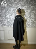 Alice Girl - Pirate Treasure Map - Pirate Embroidery Boystyle Prince Konoda Ouji Lolita Long Cape
