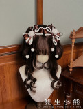 Twins Bear - Frosted Sugar Rabbit - Sweet Lolita Headband and Hairclips