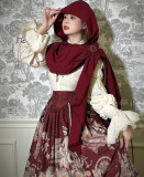 Alice Girl - Pirate Treasure Map - Pirate Boystyle Prince Konoda Ouji Lolita Hooded Shawl
