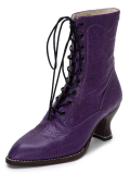 Just About Comfort - Retro Steampunk Victorian Pointed Toe Purple Ankle Length Classic Lolita Boots
