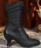 Just About Comfort - Retro Victorian Pointed Toe Wine Glass Heels Short Ankle Length Classic Lolita Boots
